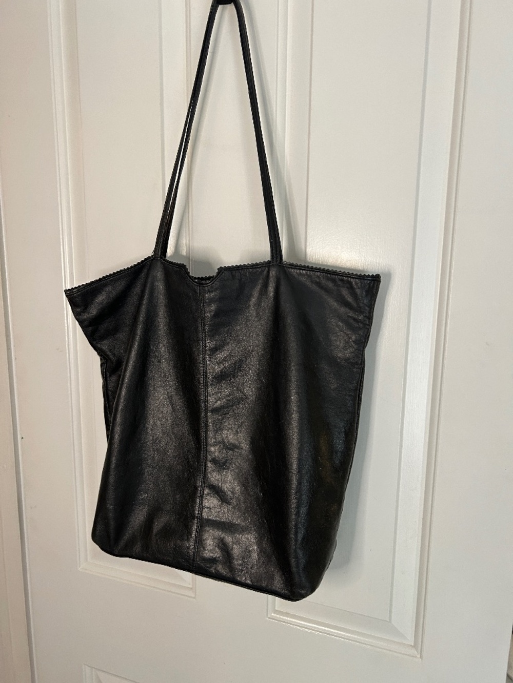 Latico Gemma Leather Tote Bag shoulder purse - Dark Brown with floral interior